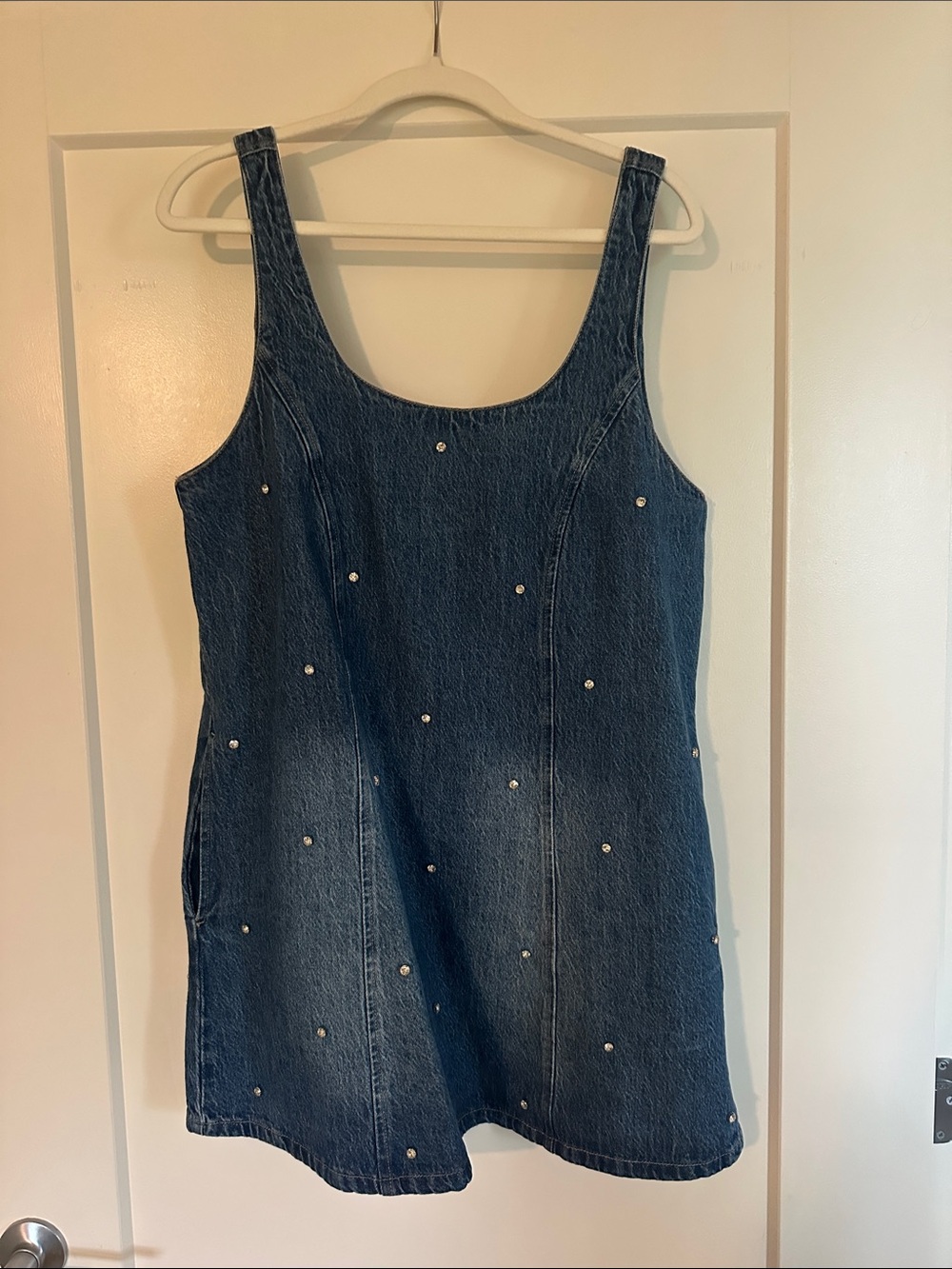 Blank NYC Blue Denim Dress with Silver Studs size medium